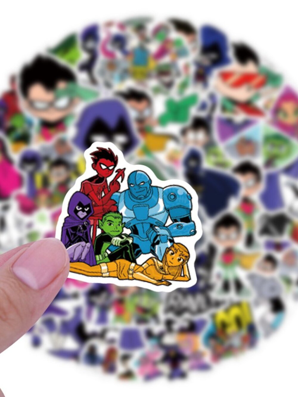 60PCS Teen Titans Stickers Waterproof PVC Vinyl Laptop Luggage Water Bottle Set - Picture 3 of 5